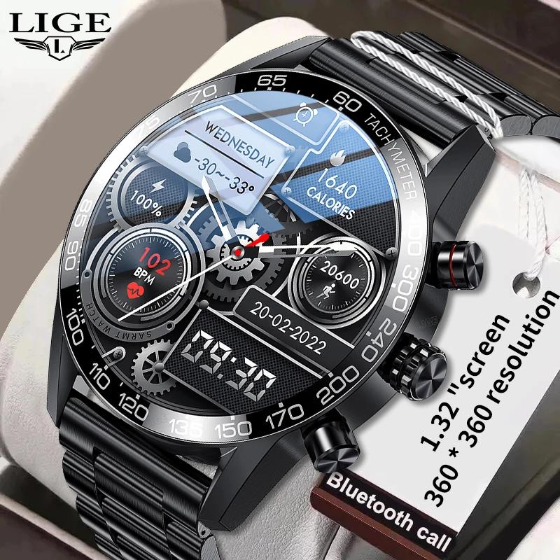 LIGE  ȭ Smartwatch   ð Ʈ ð AMOLED HD ũ м Ͻ ð ο Smartband